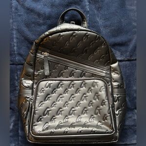Glamaholic Monogram Unisex Backpack in Black.